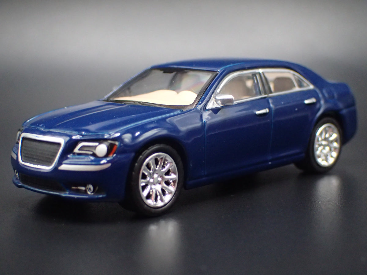 2011-2023 CHRYSLER 300C BLUE 1/64 SCALE COLLECTIBLE DIORAMA DIECAST MODEL CAR