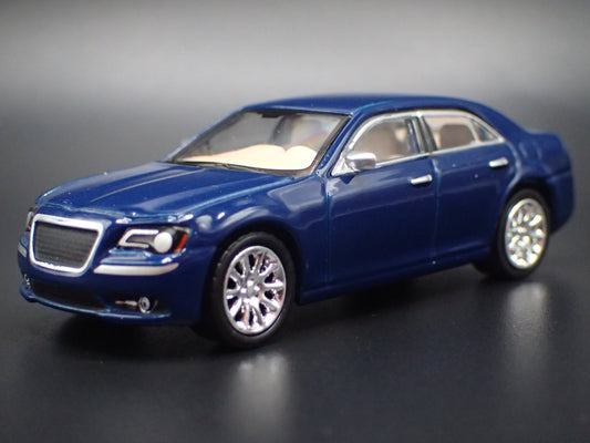 2011-2023 CHRYSLER 300C BLUE 1/64 SCALE COLLECTIBLE DIORAMA DIECAST MODEL CAR
