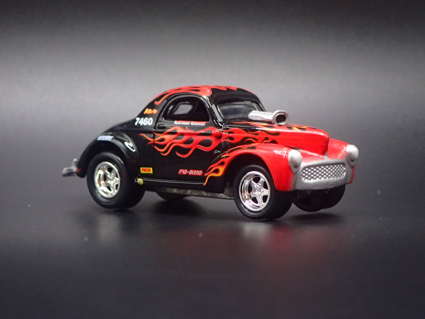 1941 41 WILLY'S COUPE NHRA BLACK 1:64 SCALE DIORAMA DIECAST MODEL CAR