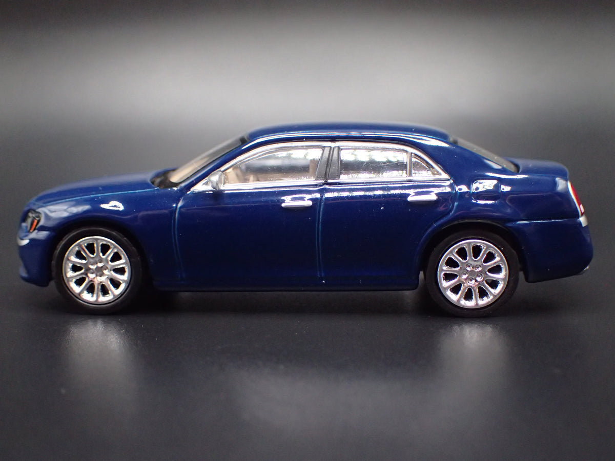 2011-2023 CHRYSLER 300C BLUE 1/64 SCALE COLLECTIBLE DIORAMA DIECAST MODEL CAR