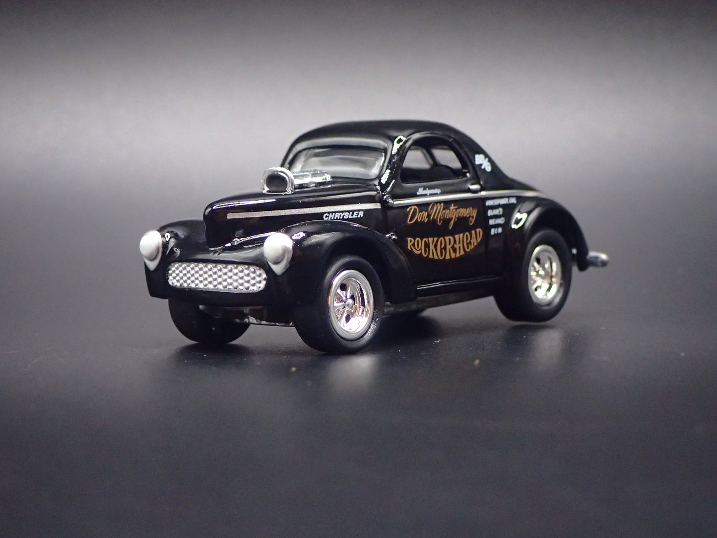 1941 41 WILLY'S COUPE ROCKERHEAD NHRA 1:64 SCALE DIORAMA DIECAST MODEL CAR