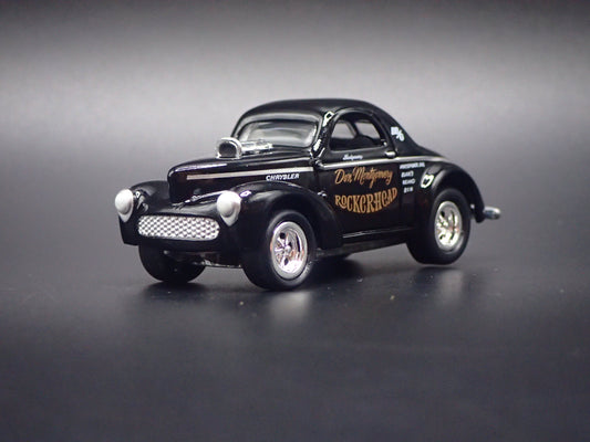 1941 41 WILLY'S COUPE ROCKERHEAD NHRA 1:64 SCALE DIORAMA DIECAST MODEL CAR