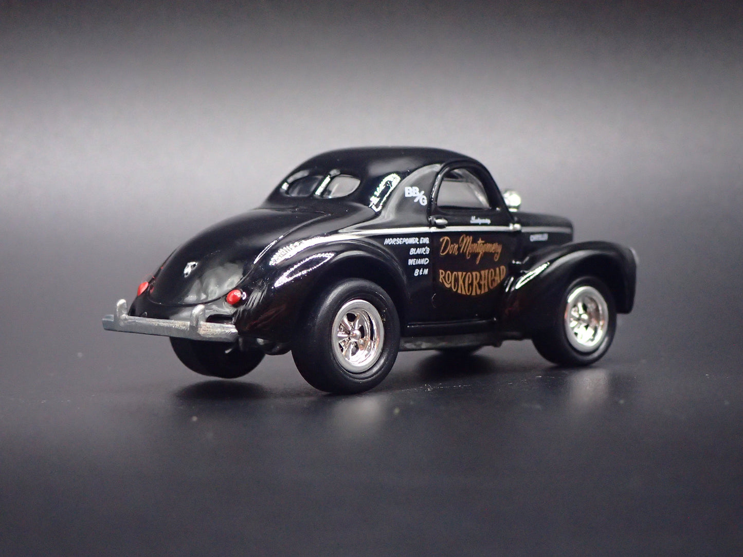 1941 41 WILLY'S COUPE ROCKERHEAD NHRA 1:64 SCALE DIORAMA DIECAST MODEL CAR
