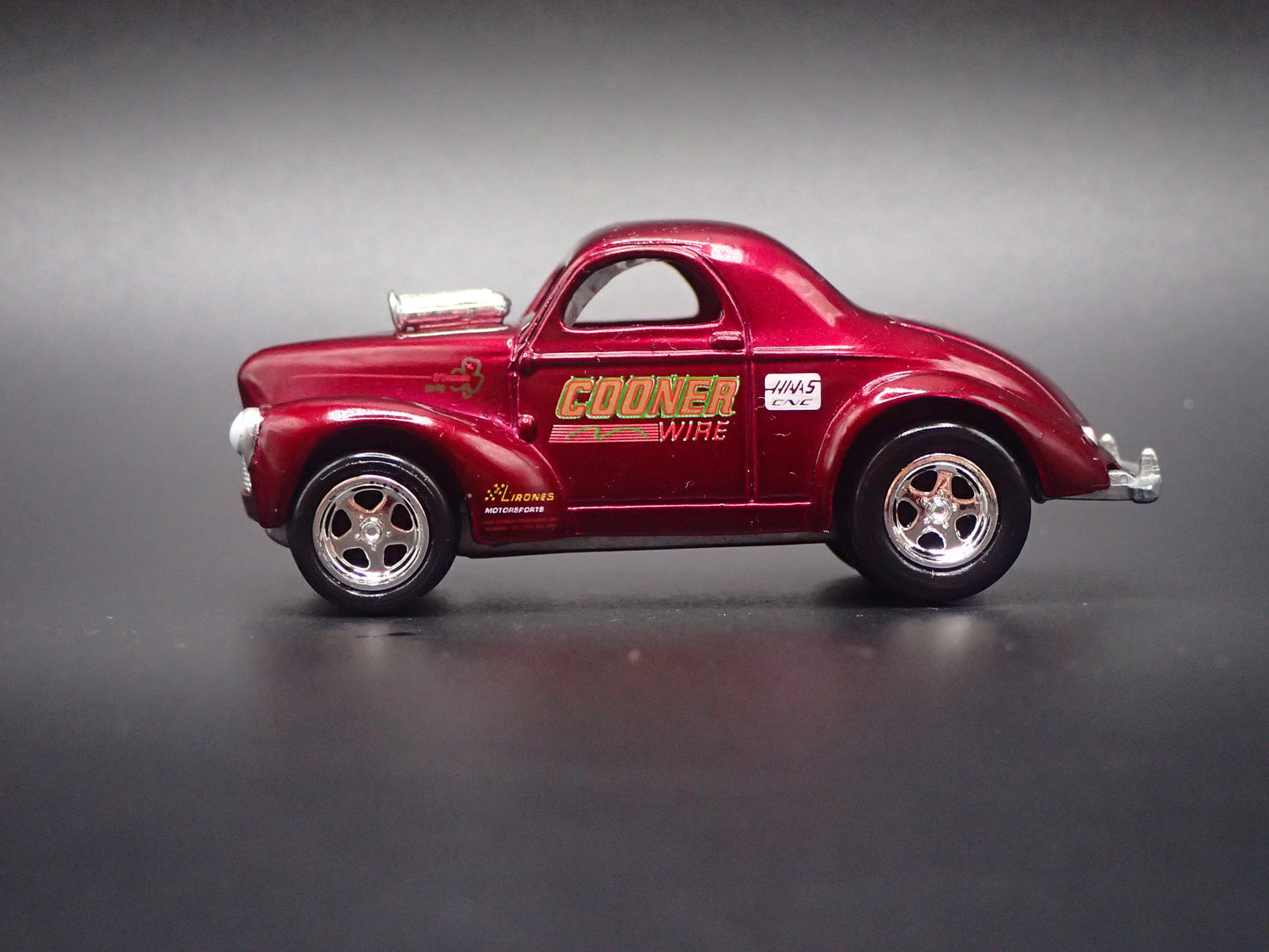 1941 41 WILLY'S COUPE COONER WIRE NHRA 1:64 SCALE DIORAMA DIECAST MODEL CAR
