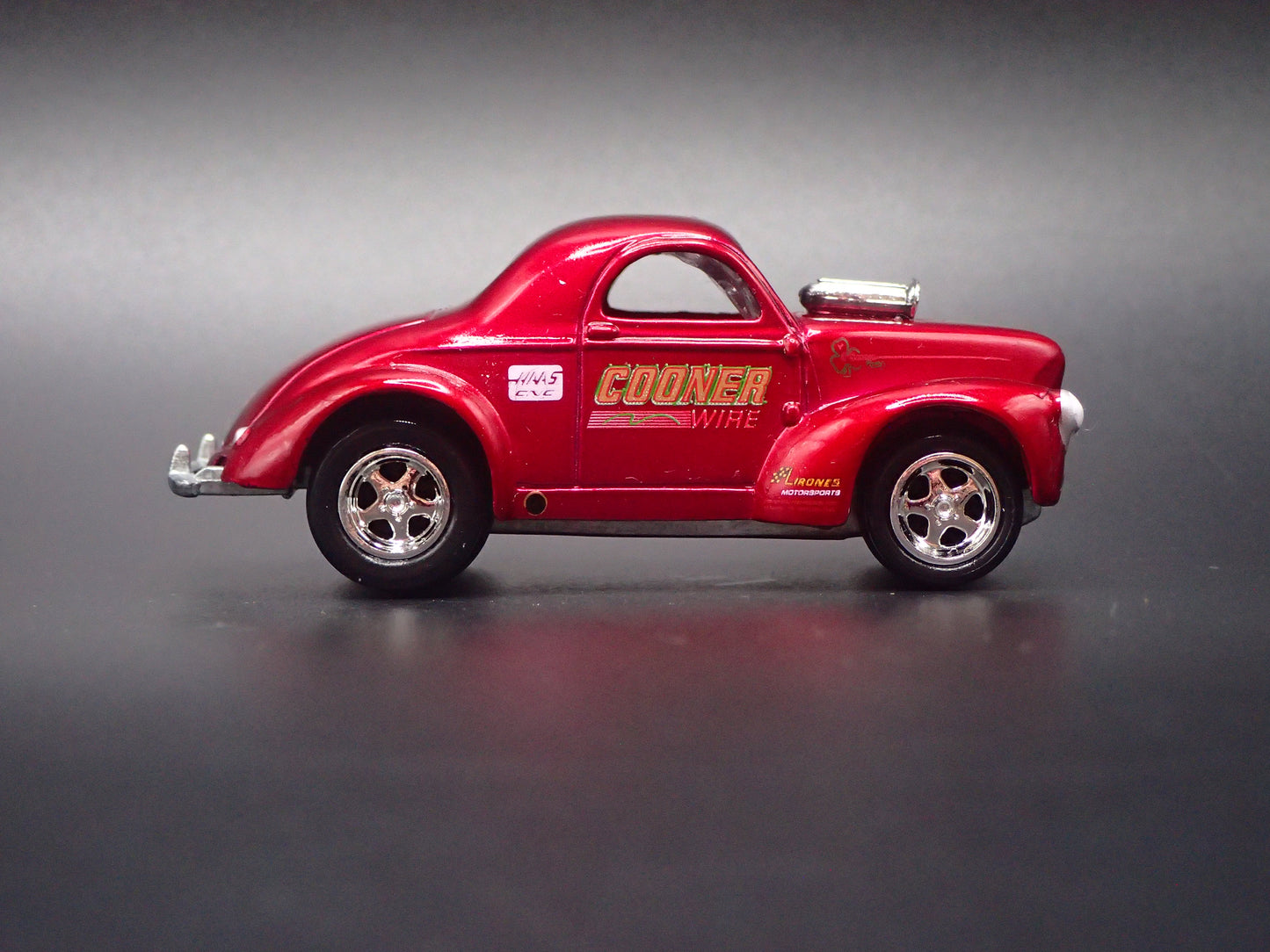 1941 41 WILLY'S COUPE COONER WIRE NHRA 1:64 SCALE DIORAMA DIECAST MODEL CAR