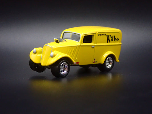 1933 33 WILLYS PANEL VAN YELLOW 1:64 SCALE COLLECTIBLE DIORAMA DIECAST MODEL CAR