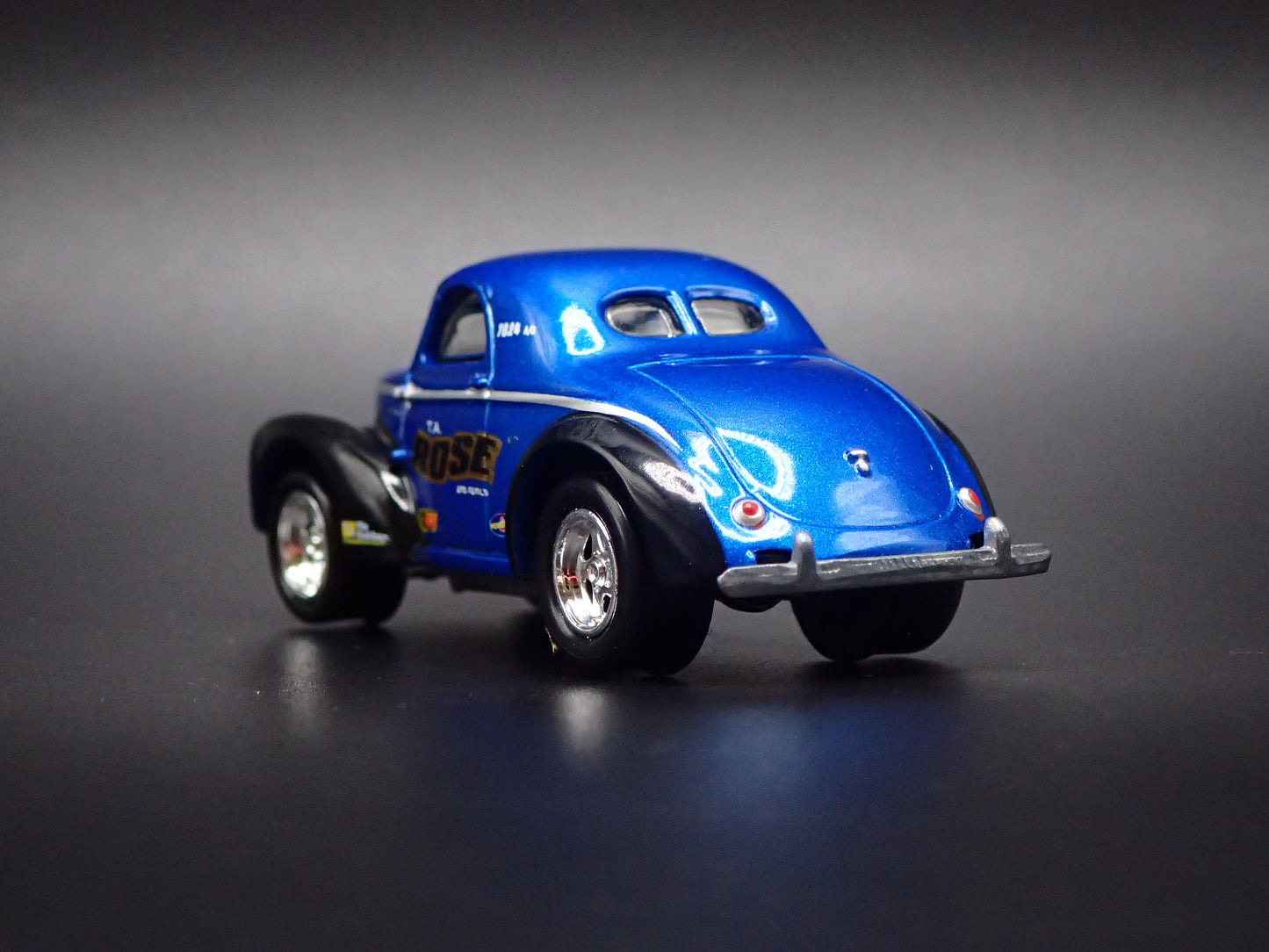 1941 41 WILLYS COUPE GASSER ROSE BLUE 1:64 SCALE COLLECTIBLE DIECAST MODEL CAR