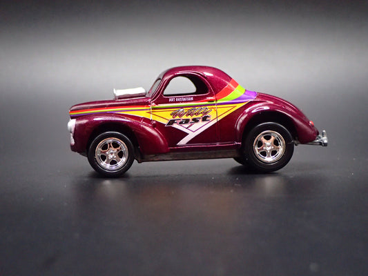 1941 41 WILLYS GASSER COUPE WILLY FAST NHRA 1:64 SCALE DIORAMA DIECAST MODEL CAR