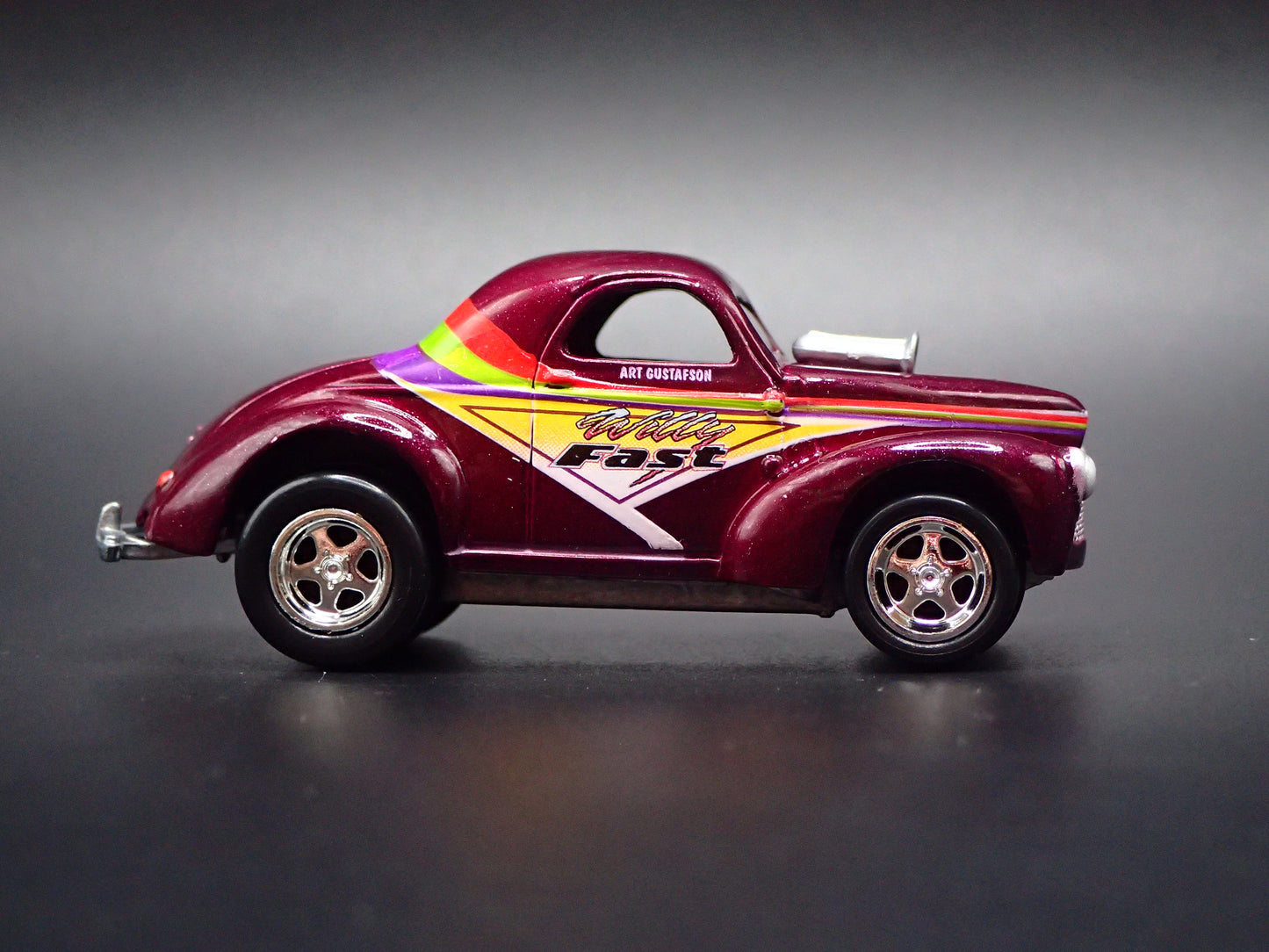 1941 41 WILLYS GASSER COUPE WILLY FAST NHRA 1:64 SCALE DIORAMA DIECAST MODEL CAR