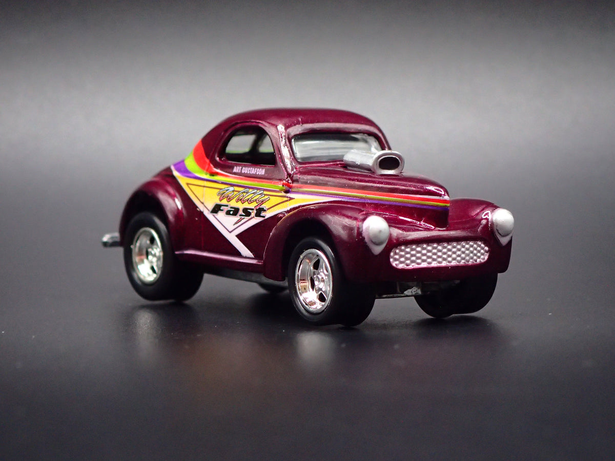 1941 41 WILLYS GASSER COUPE WILLY FAST NHRA 1:64 SCALE DIORAMA DIECAST MODEL CAR
