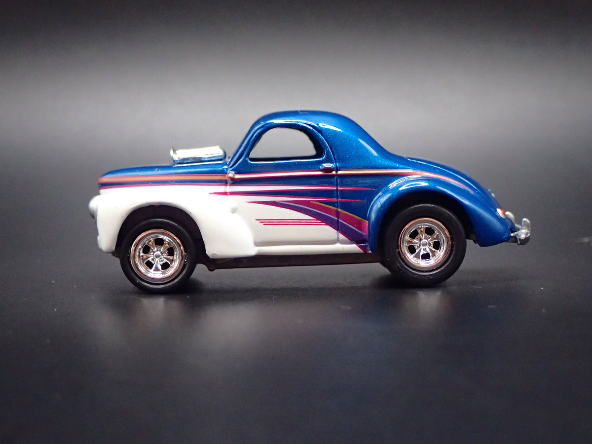 1941 41 WILLYS COUPE GASSER NHRA WHITE 1:64 SCALE DIORAMA DIECAST MODEL CAR