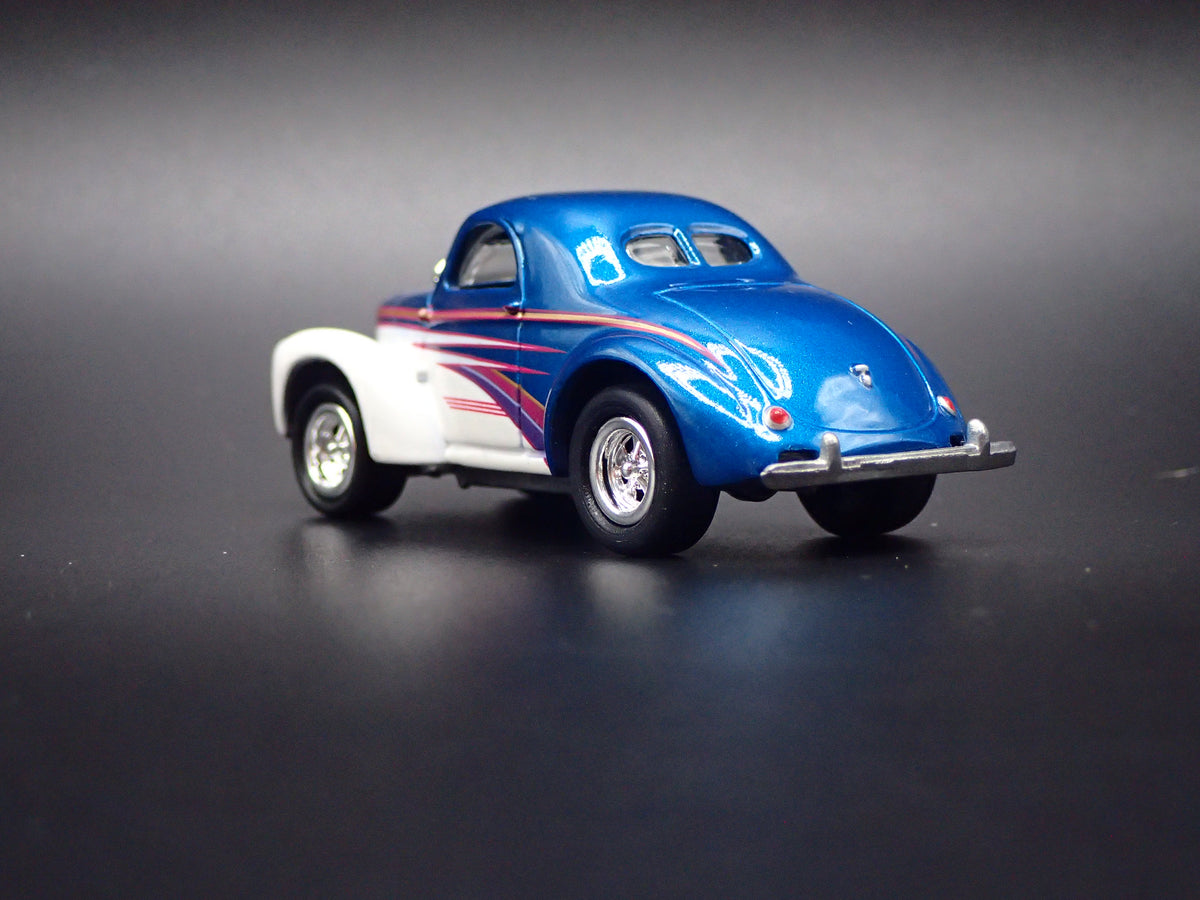 1941 41 WILLYS COUPE GASSER NHRA WHITE 1:64 SCALE DIORAMA DIECAST MODEL CAR
