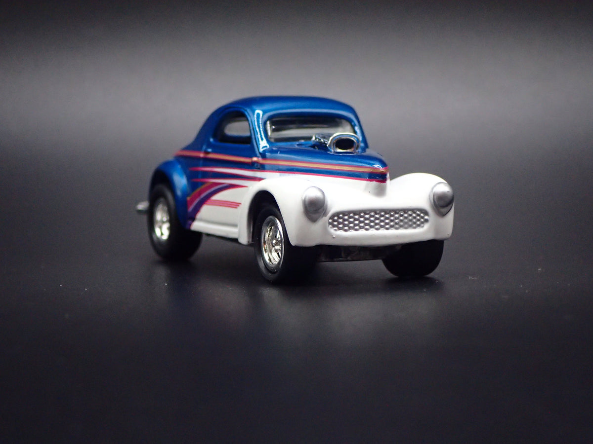 1941 41 WILLYS COUPE GASSER NHRA WHITE 1:64 SCALE DIORAMA DIECAST MODEL CAR