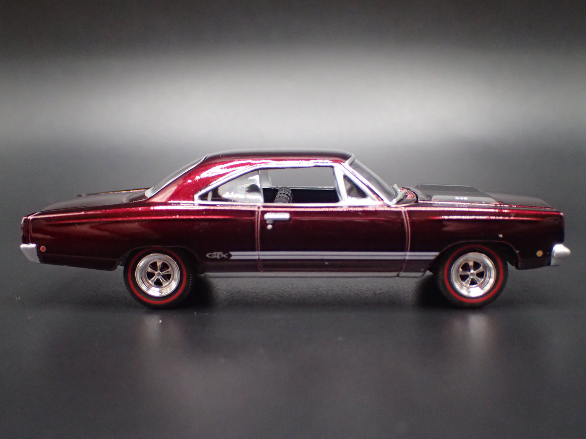 1968 68 PLYMOUTH GTX BURGUNDY 1:64 SCALE COLLECTIBLE DIECAST MODEL CAR