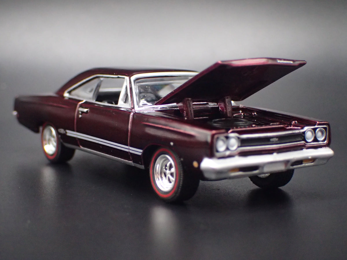 1968 68 PLYMOUTH GTX BURGUNDY 1:64 SCALE COLLECTIBLE DIECAST MODEL CAR