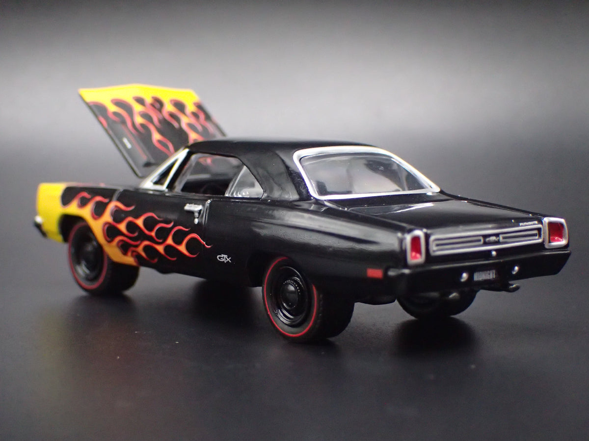 1969 69 PLYMOUTH GTX BLACK 1:64 SCALE COLLECTIBLE DIECAST MODEL CAR