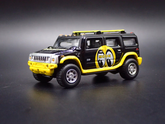 2003-2009 HUMMER H2 SUV MOONEYES BLACK 1:64 SCALE DIORAMA DIECAST MODEL CAR