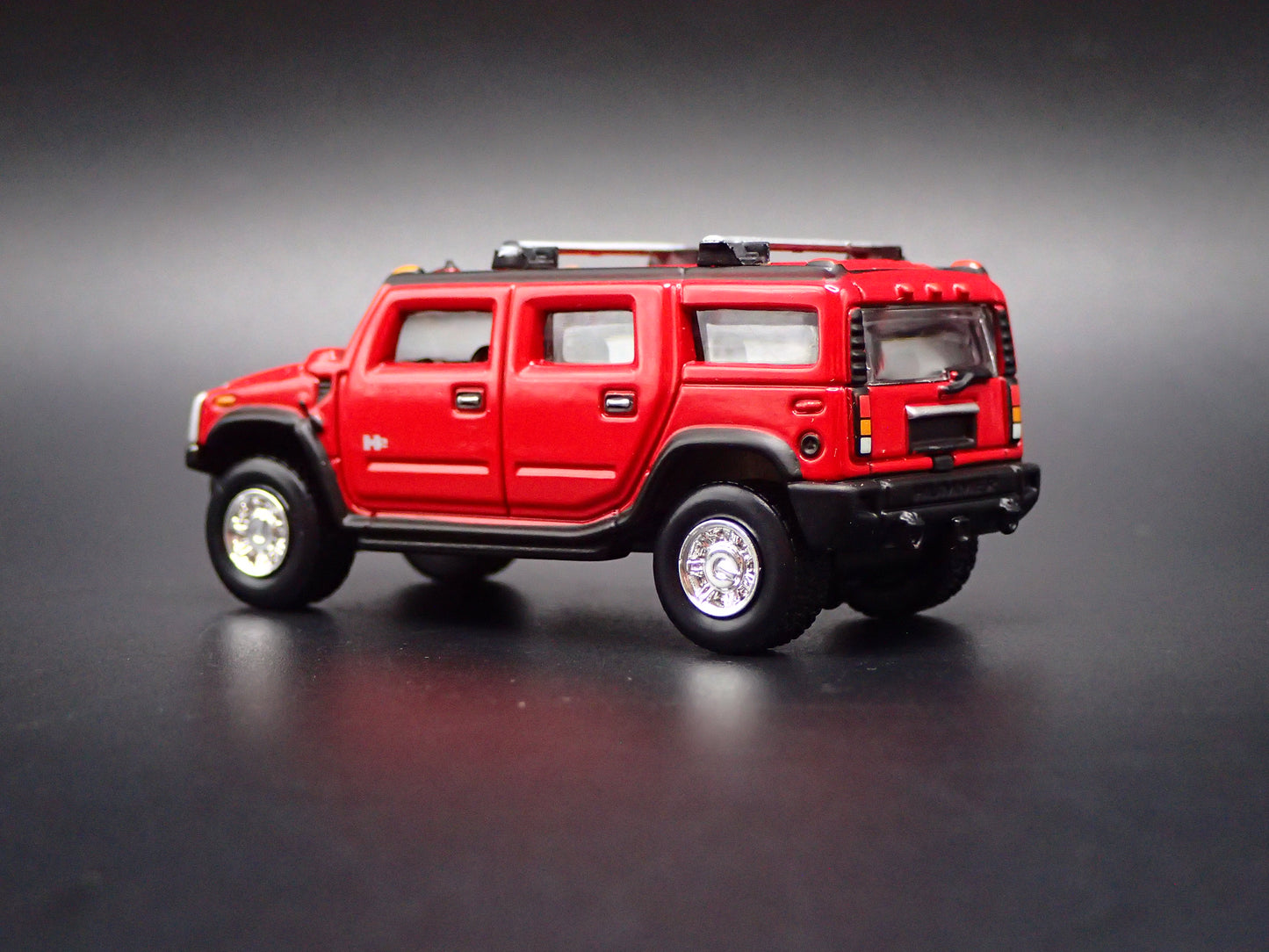 2003-2009 HUMMER H2 SUV RED RARE 1:64 SCALE DIORAMA DIECAST MODEL CAR