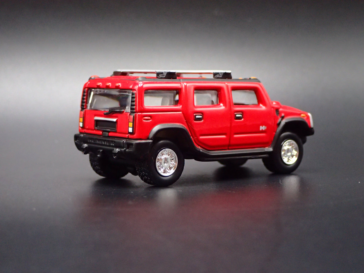 2003-2009 HUMMER H2 SUV RED RARE 1:64 SCALE DIORAMA DIECAST MODEL CAR