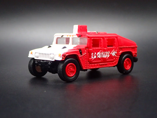 1992-2006 HUMMER H1 HUMVEE US CAVALRY RED 1:64 SCALE DIORAMA DIECAST MODEL CAR