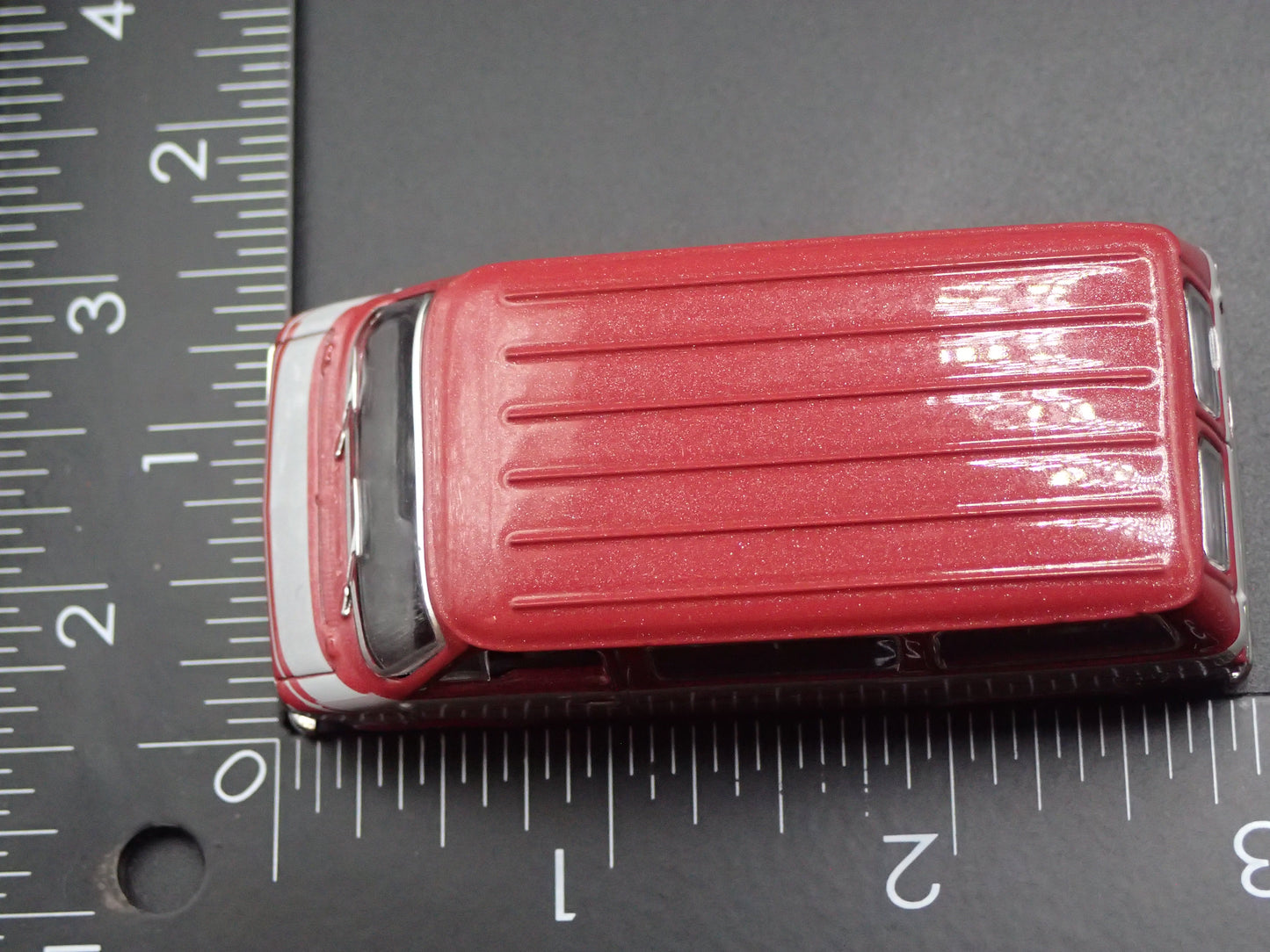 1971-1977 CHEVY CHEVROLET VAN G10 BURGUNDY 1:64 SCALE DIECAST MODEL CAR