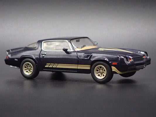 1981 81 CHEVY CHEVROLET CAMARO Z28 BLUE 1:64 SCALE DIORAMA DIECAST MODEL CAR-Burning Rubber Toy Company