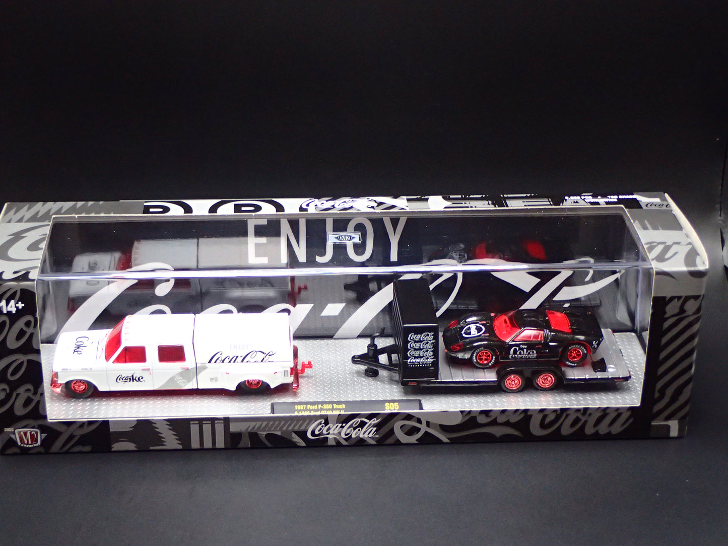 2026 AUTO HAULERS 1987 FORD F350 & 1966 FORD GT40 M2 MACHINES RED CHASE S05