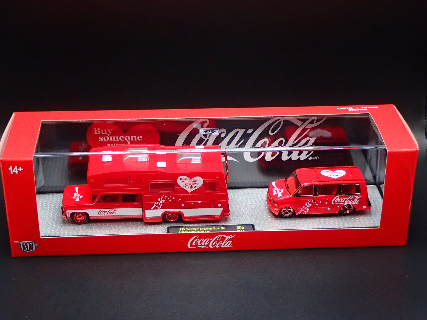 2026 AUTO HAULERS 1975 CHEVY CAMPER 1995 GMC VAN M2 MACHINES RED CHASE S05