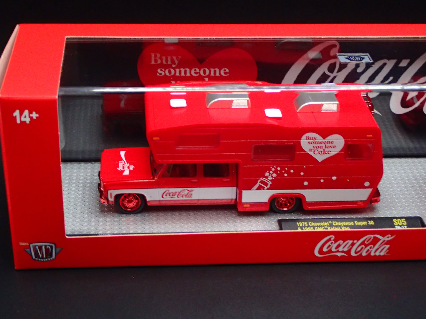 2026 AUTO HAULERS 1975 CHEVY CAMPER 1995 GMC VAN M2 MACHINES RED CHASE S05