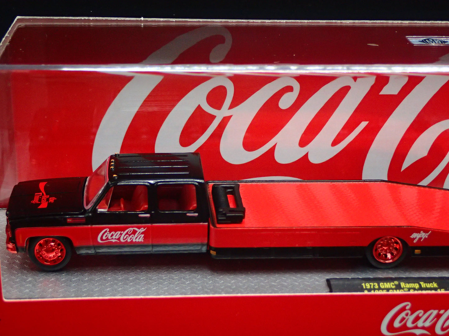 2026 AUTO HAULERS 1973 GMC RAMP TRUCK 1995 GMC S15 M2 MACHINES RED CHASE S05