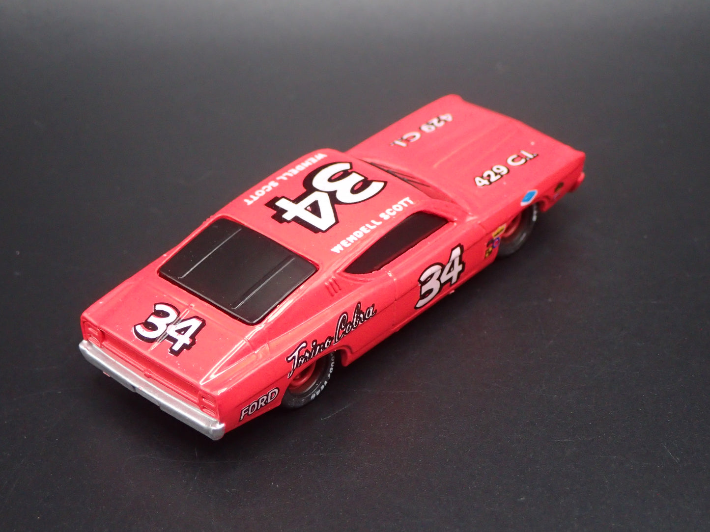 1969 69 FORD TORINO COBRA 34 WENDELL SCOTT NASCAR 1:64 SCALE DIECAST MODEL CAR