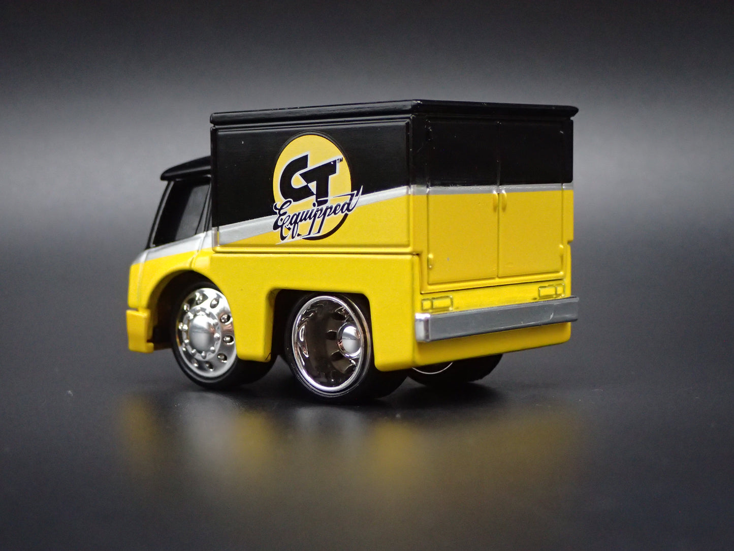 CT CAR TUNED BOX TRUCK YELLOW 1/64 SCALE COLLECTIBLE DIORAMA DIECAST MODEL CAR