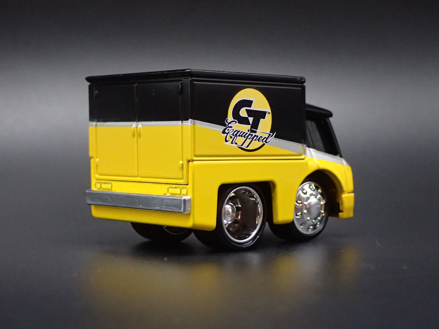CT CAR TUNED BOX TRUCK YELLOW 1/64 SCALE COLLECTIBLE DIORAMA DIECAST MODEL CAR