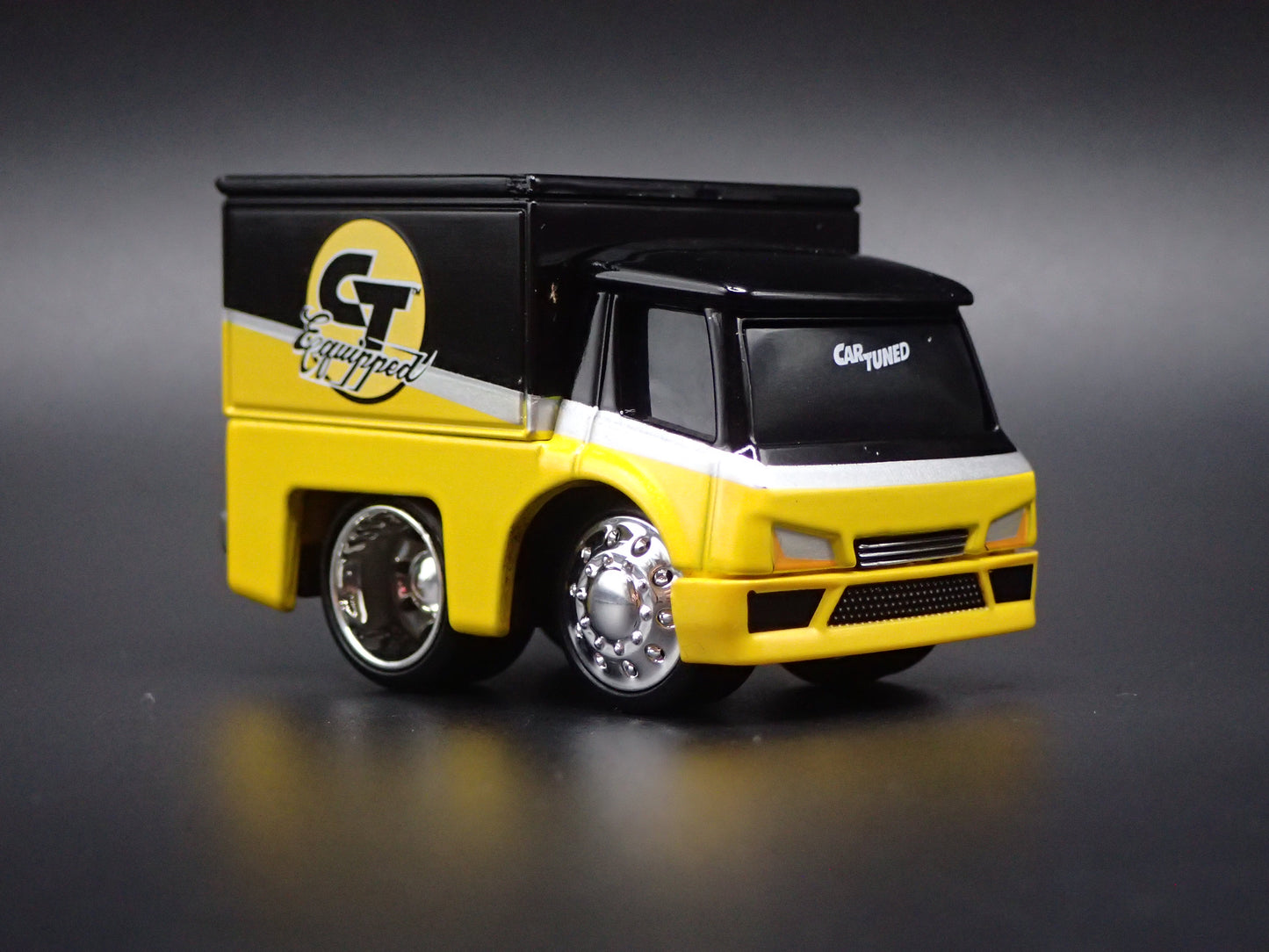 CT CAR TUNED BOX TRUCK YELLOW 1/64 SCALE COLLECTIBLE DIORAMA DIECAST MODEL CAR