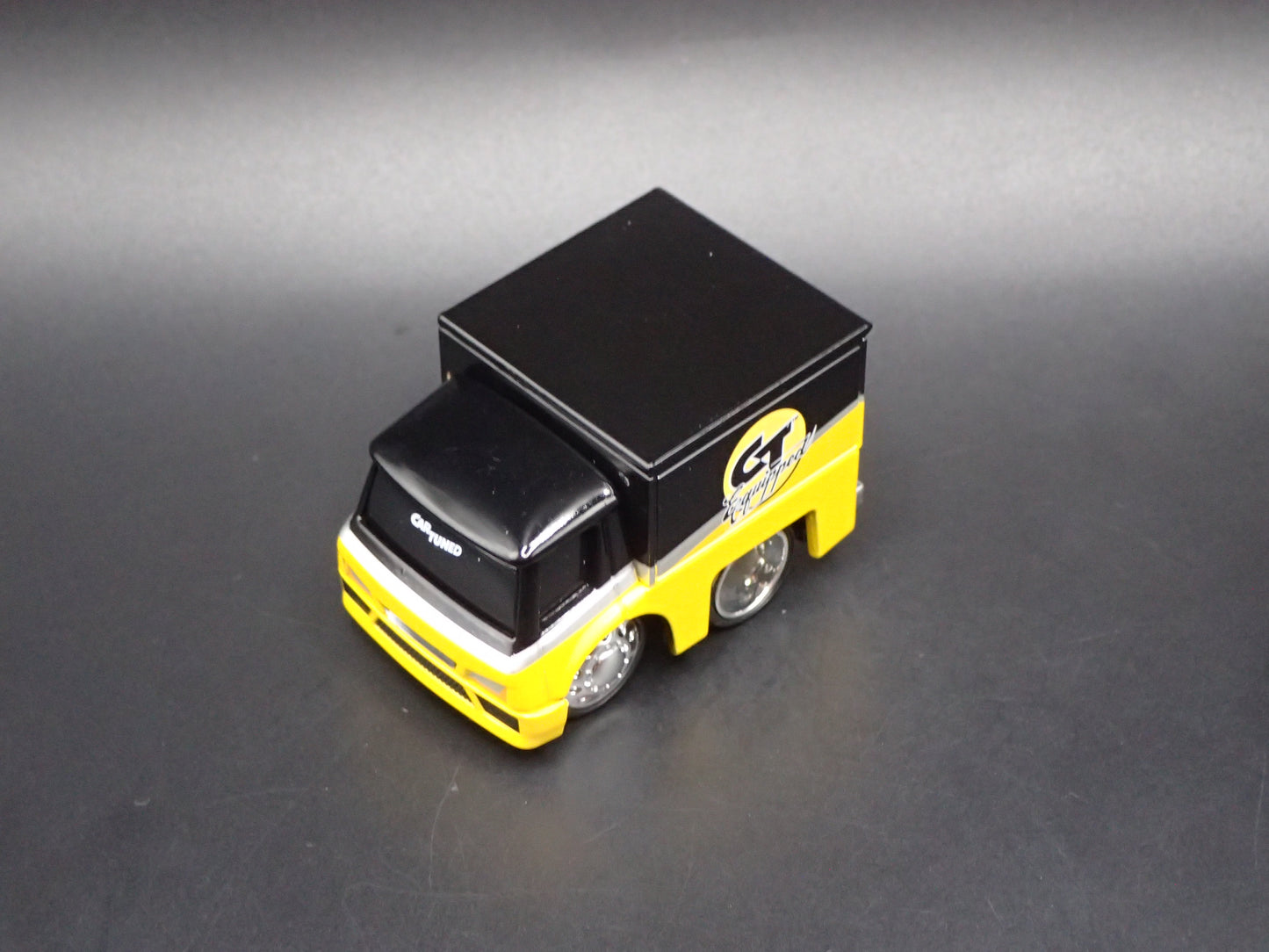 CT CAR TUNED BOX TRUCK YELLOW 1/64 SCALE COLLECTIBLE DIORAMA DIECAST MODEL CAR
