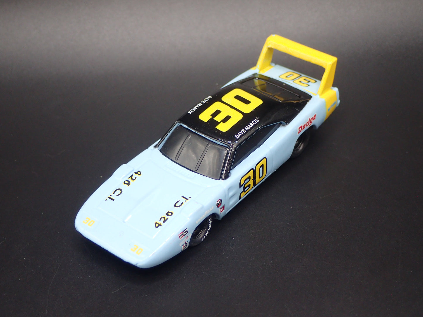 1969 69 DODGE CHARGER DAYTONA 30 DAVE MARCIS NASCAR 1:64 SCALE DIECAST MODEL CAR