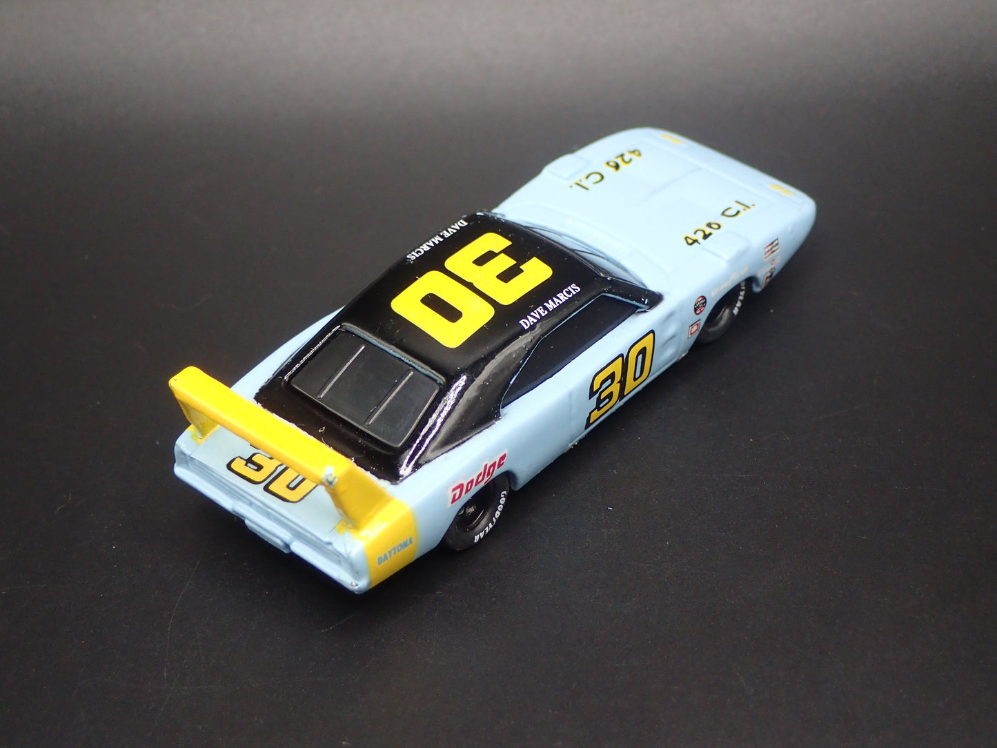 1969 69 DODGE CHARGER DAYTONA 30 DAVE MARCIS NASCAR 1:64 SCALE DIECAST MODEL CAR