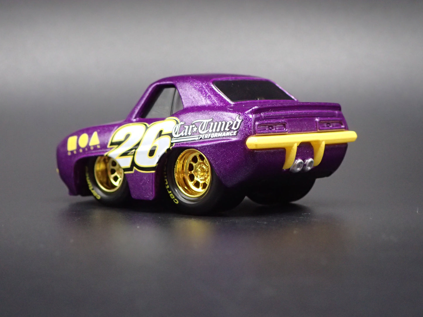 1969 69 CHEVY CHEVROLET CAMARO TUNED PURPLE 1:64 SCALE DIORAMA DIECAST MODEL CAR