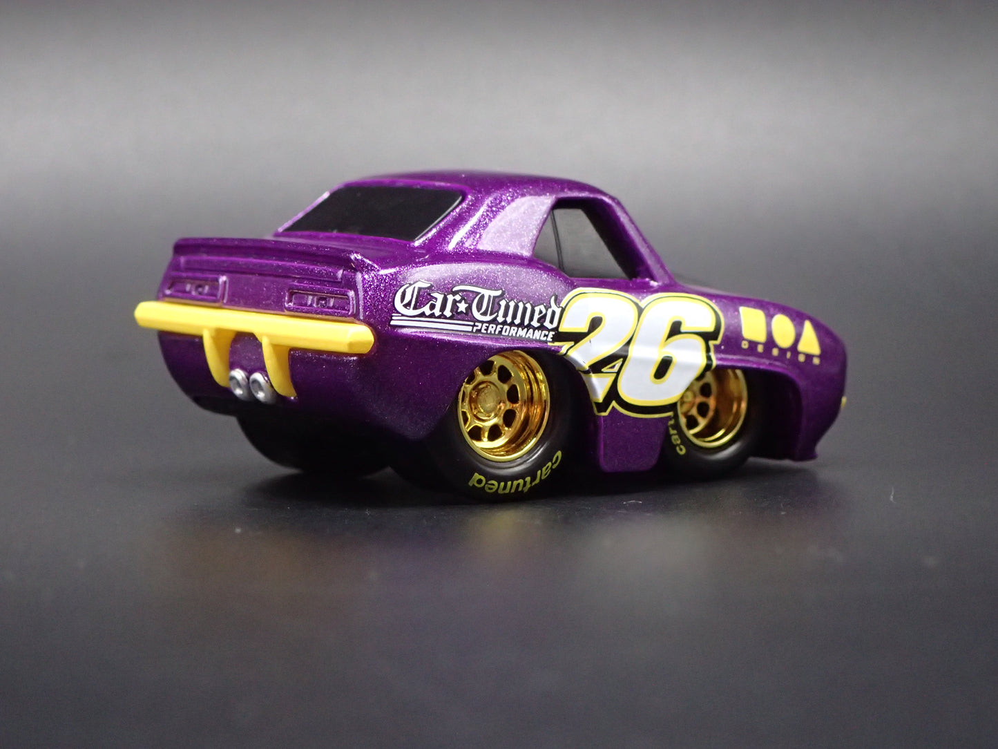1969 69 CHEVY CHEVROLET CAMARO TUNED PURPLE 1:64 SCALE DIORAMA DIECAST MODEL CAR
