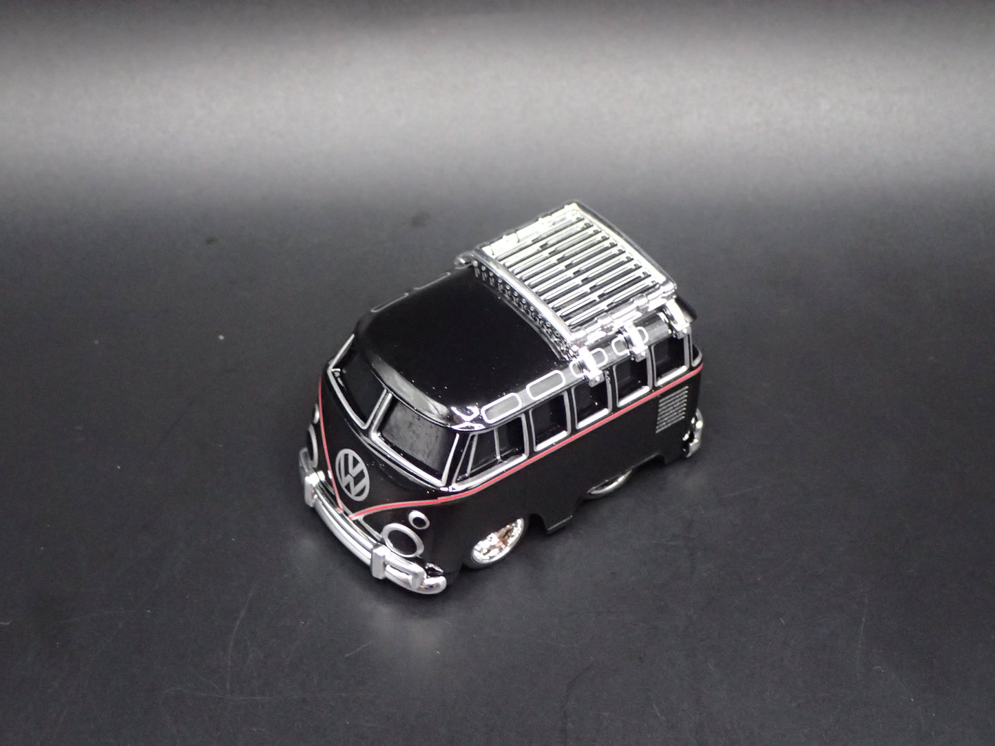 VW TYPE 2 T1 BUS CAR TUNED BLACK 1:64 SCALE DIORAMA DIECAST MODEL CAR