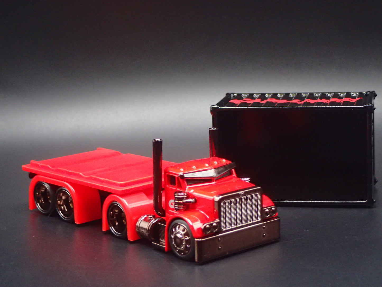 CAR TUNED SNEAKY PETE CONTAINER RIG 1:64 SCALE DIORAMA DIECAST MODEL CAR
