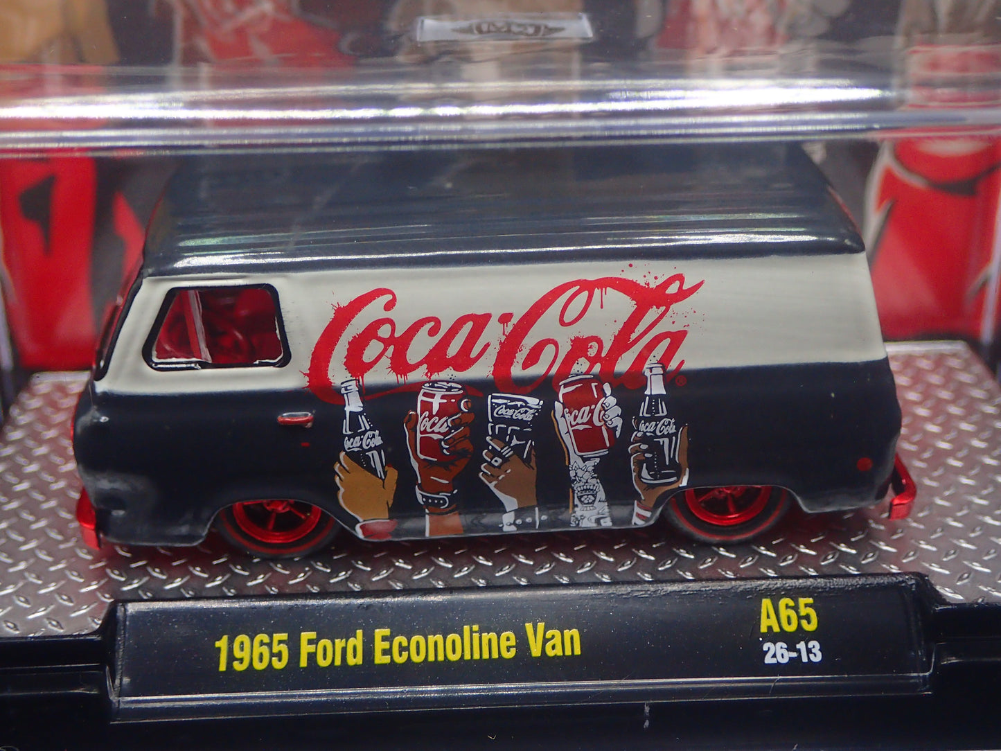 2026 M2 MACHINES 1965 FORD ECONOLINE VAN COCA COLA RED CHASE 1/750 A65 26-13