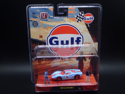 1966 FORD GT40 MK II GULF RACING 2026 M2 MACHINES DIORAMA RED CHASE R21 26-02