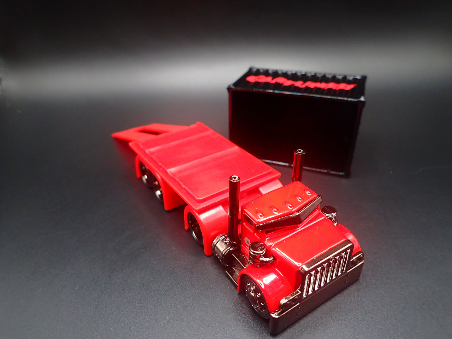 CAR TUNED SNEAKY PETE CONTAINER RIG 1:64 SCALE DIORAMA DIECAST MODEL CAR