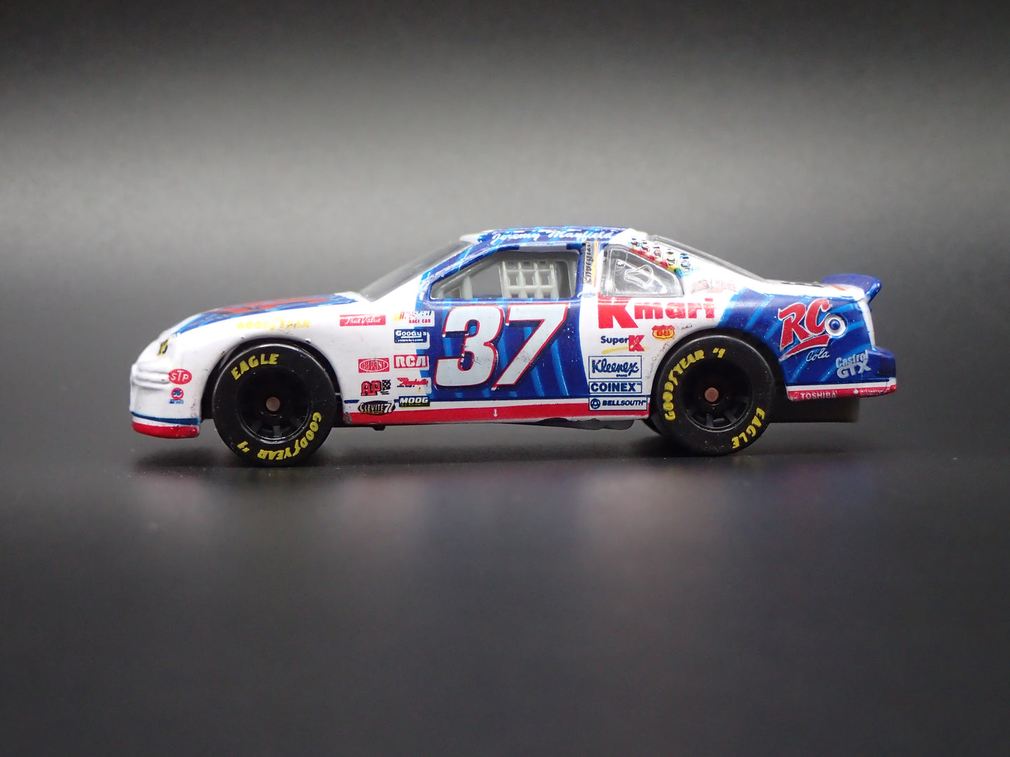 1997 97 FORD THUNDERBIRD 37 JEREMY MAYFIELD KMART NASCAR 1/64 SCALE DIECAST CAR