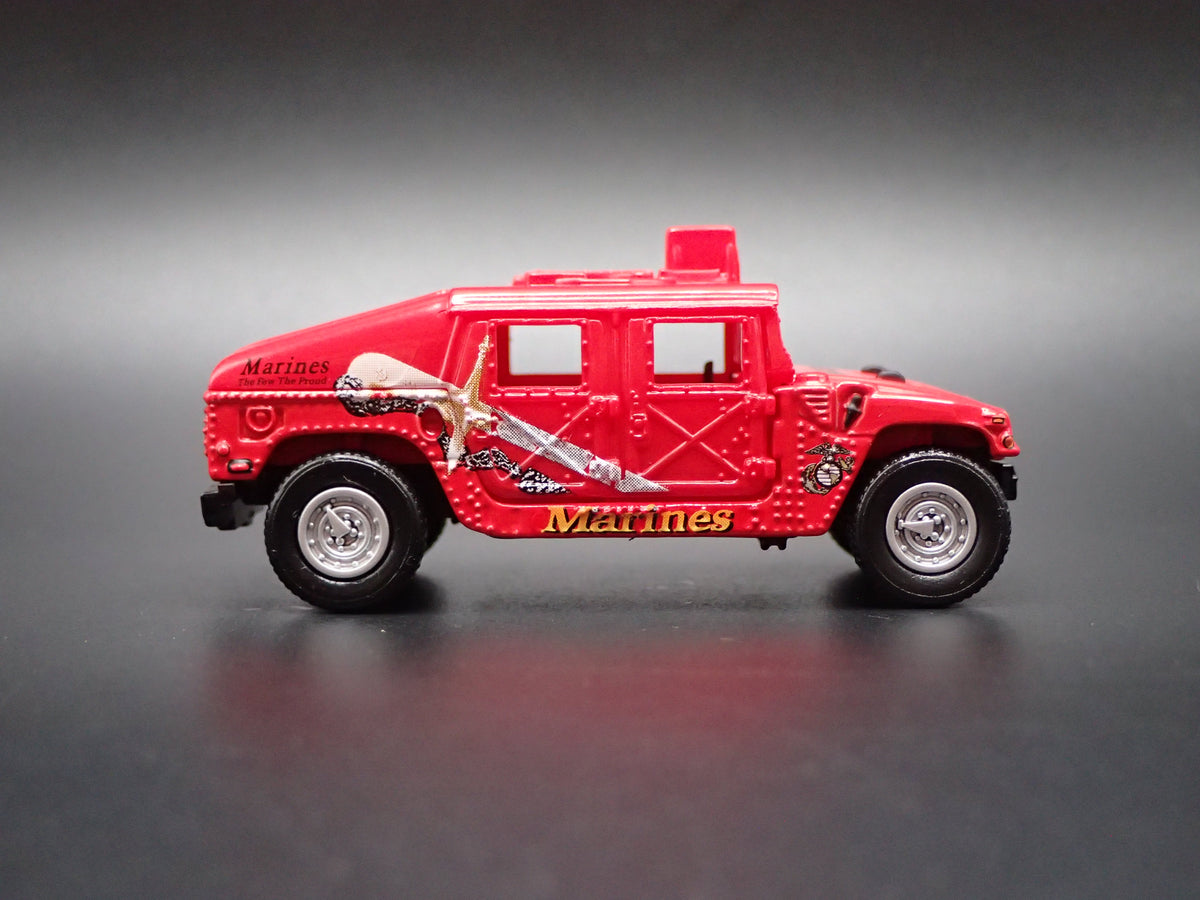 1992-2006 HUMMER H1 USA MARINES RED 1:64 SCALE  DIORAMA DIECAST MODEL CAR