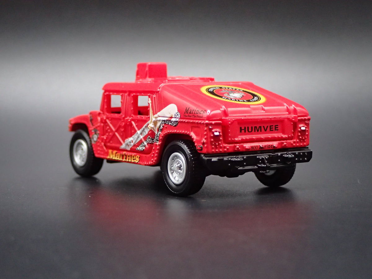 1992-2006 HUMMER H1 USA MARINES RED 1:64 SCALE  DIORAMA DIECAST MODEL CAR