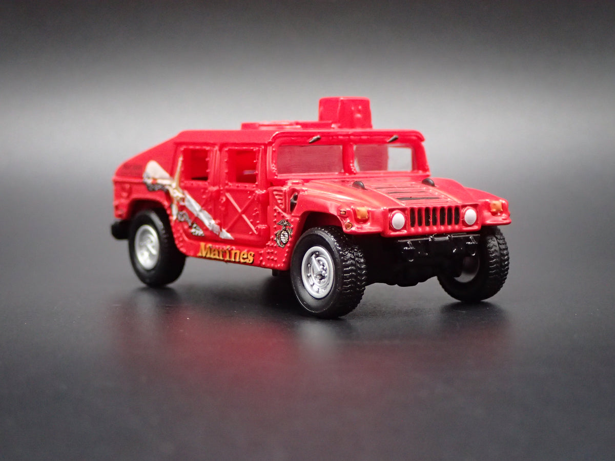 1992-2006 HUMMER H1 USA MARINES RED 1:64 SCALE  DIORAMA DIECAST MODEL CAR