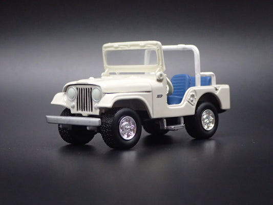 1944-1986 JEEP CJ5 WHITE 1/64 SCALE COLLECTIBLE DIORAMA DIECAST MODEL CAR
