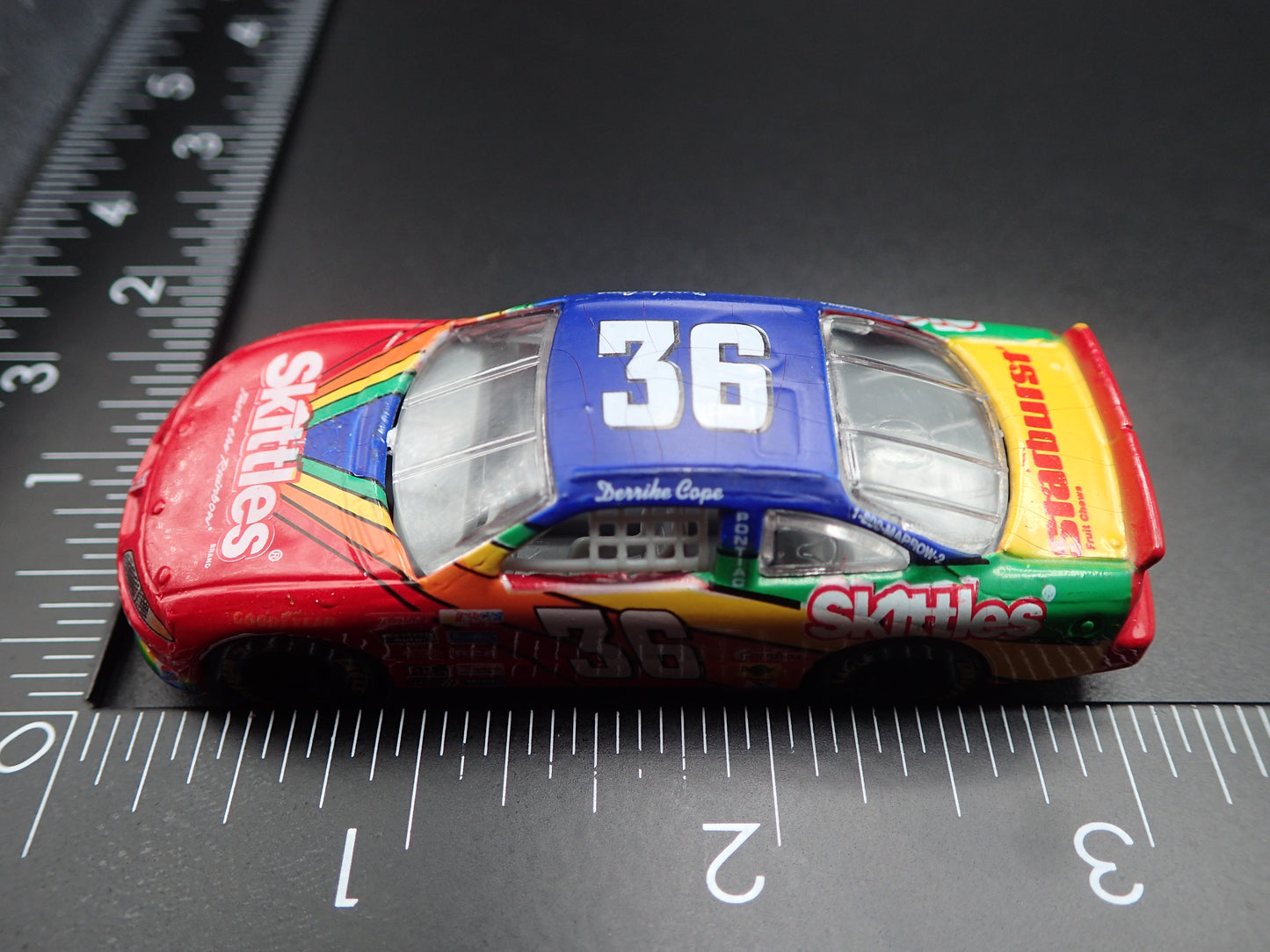 1997 97 PONTIAC GRAND PRIX 36 DERRICK COPE SKITTLES NASCAR 1:64 SCALE DIECAST CAR